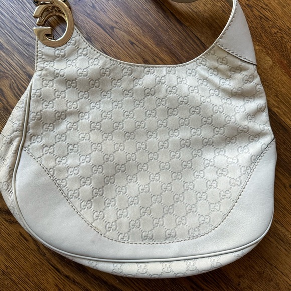 💕SOLD💕 Gucci Guccissima Ivory Leather Charlotte Hobo Bag (w/ COA) - Picture 3 of 14